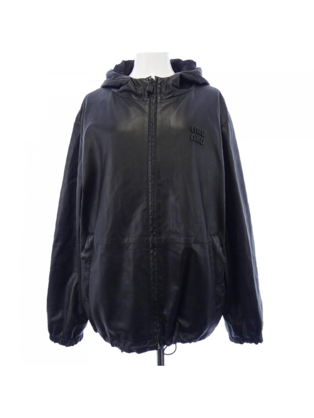 Miu Miu Logo Leather Jacket